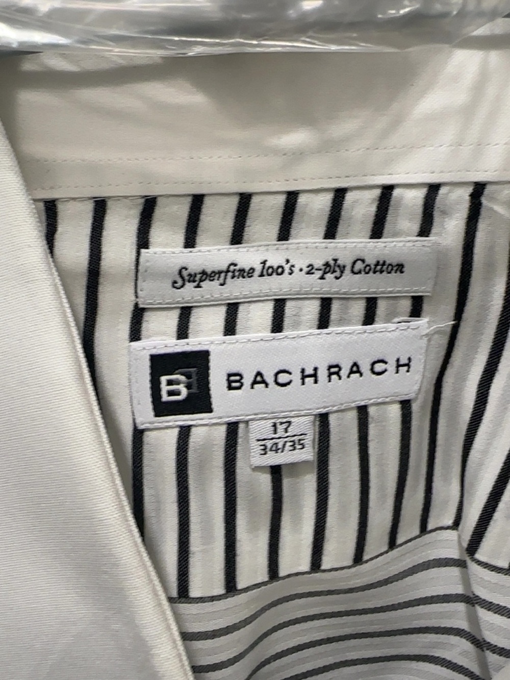 Bachrach Modern Fit Striped Men’s Dress Shirt - Picture 4 of 4